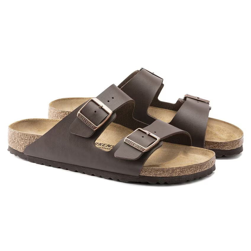 ARIZONA BF DARK BROWN REG-SANDALS-BIRKENSTOCK-JB Evans Fashions & Footwear