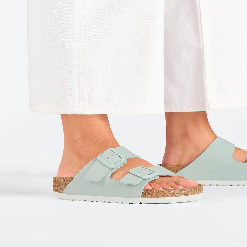 ARIZONA BF SURF GREEN N-LADIES SANDALS-BIRKENSTOCK-JB Evans Fashions & Footwear