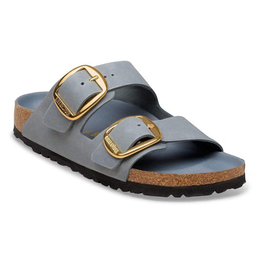 ARIZONA BIG BUCKLE BASALT GRAY N-LADIES SANDALS-BIRKENSTOCK-JB Evans Fashions & Footwear