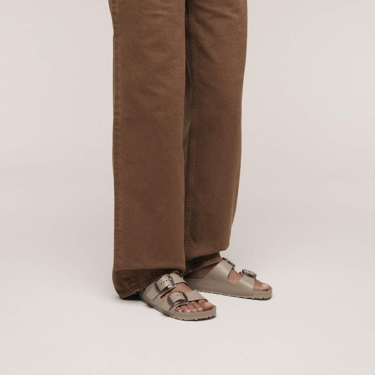 ARIZONA BIG BUCKLE EVA GRAY TAUPE N-LADIES SANDALS-BIRKENSTOCK-JB Evans Fashions & Footwear