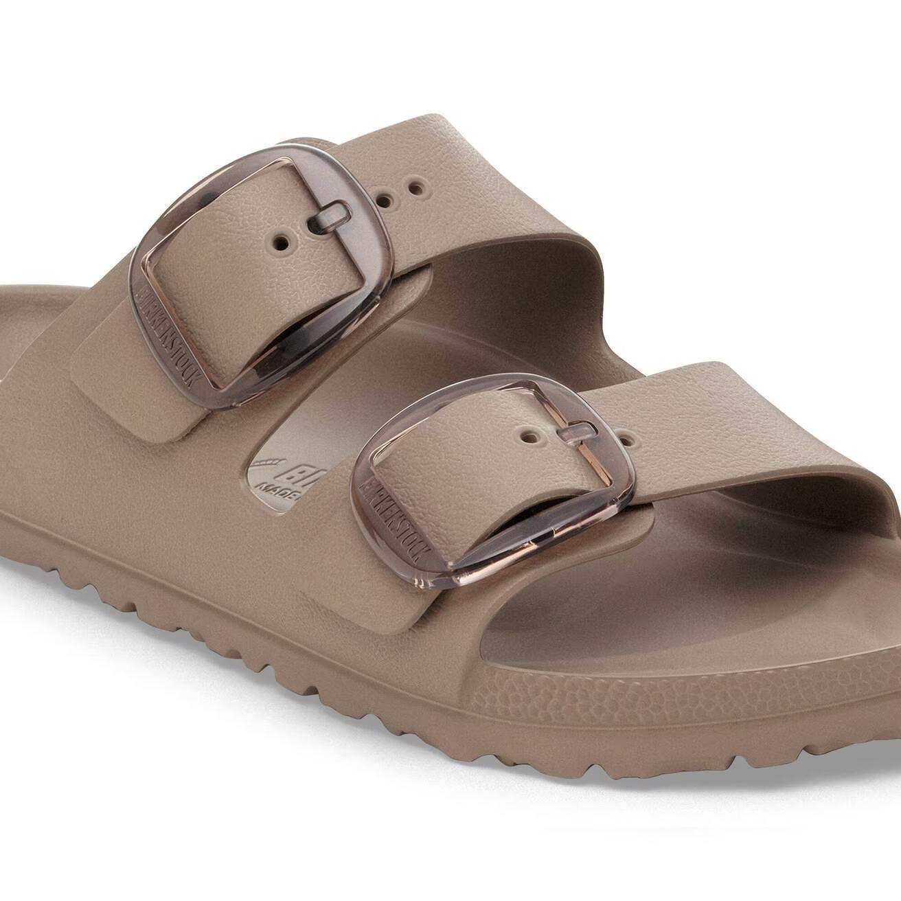 ARIZONA BIG BUCKLE EVA GRAY TAUPE N-LADIES SANDALS-BIRKENSTOCK-JB Evans Fashions & Footwear
