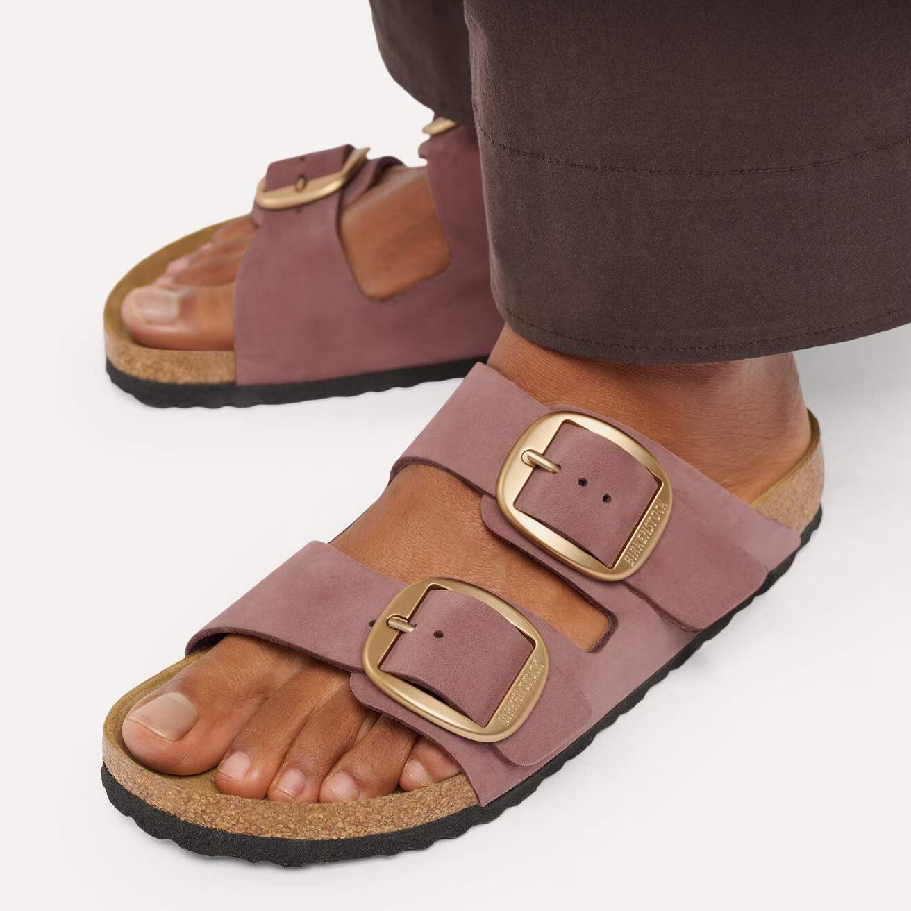 ARIZONA BIG BUCKLE NUBUCK PEPPER-LADIES SANDALS-BIRKENSTOCK-JB Evans Fashions & Footwear