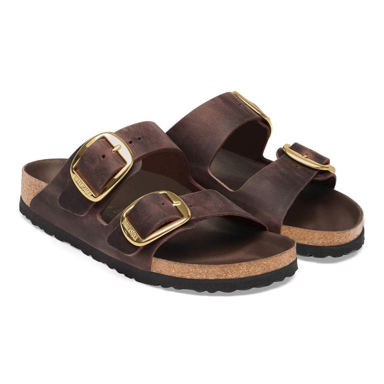 ARIZONA BIG BUCKLE OILED LEATHER HABANA N-LADIES SANDALS-BIRKENSTOCK-JB Evans Fashions & Footwear