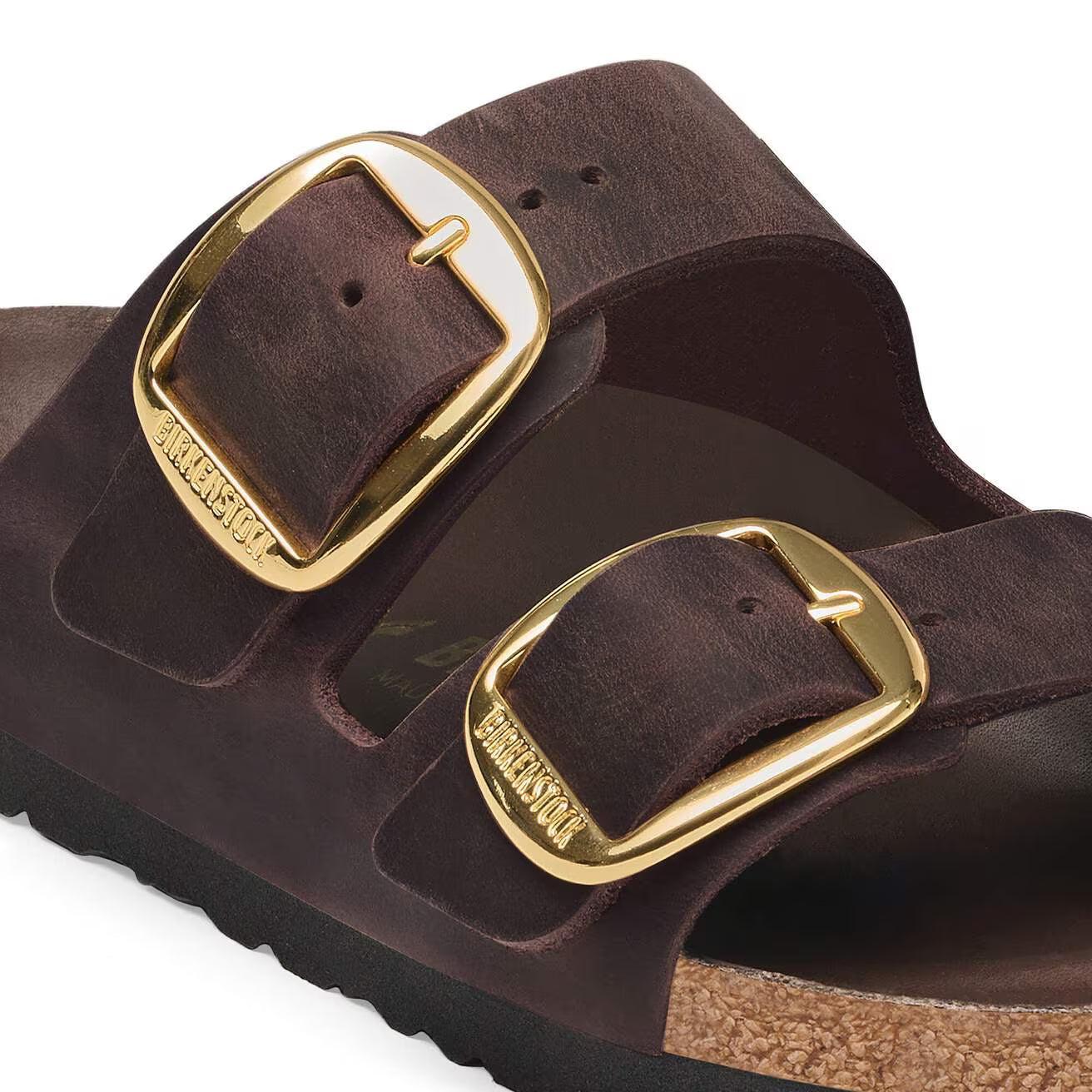 ARIZONA BIG BUCKLE OILED LEATHER HABANA N-LADIES SANDALS-BIRKENSTOCK-JB Evans Fashions & Footwear
