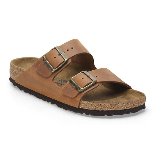 ARIZONA COGNAC OILED LEATHER-MENS SANDALS-BIRKENSTOCK-JB Evans Fashions & Footwear