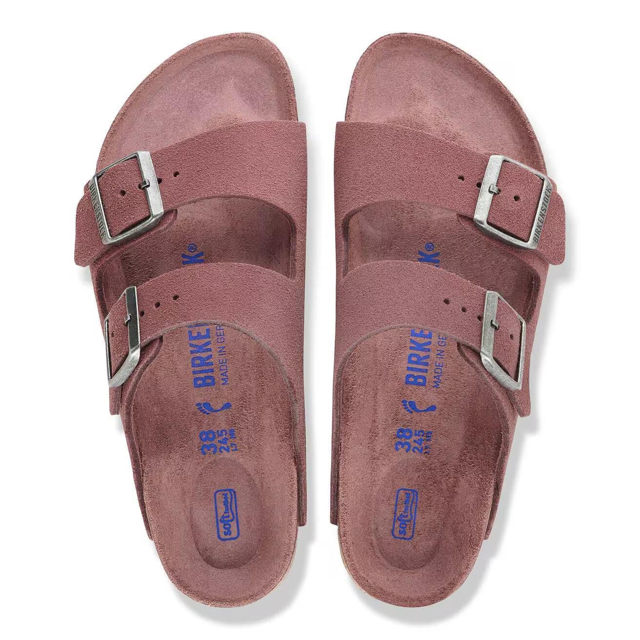 ARIZONA DFB SUEDE PEPPER TONAL R-LADIES SANDALS-BIRKENSTOCK-JB Evans Fashions & Footwear