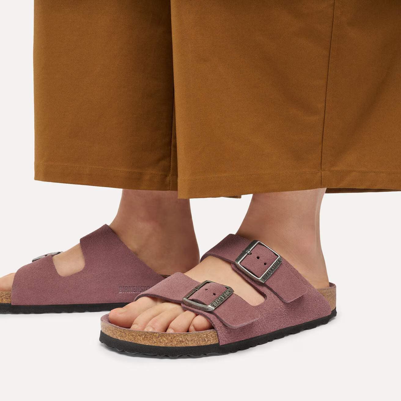 ARIZONA DFB SUEDE PEPPER TONAL R-LADIES SANDALS-BIRKENSTOCK-JB Evans Fashions & Footwear