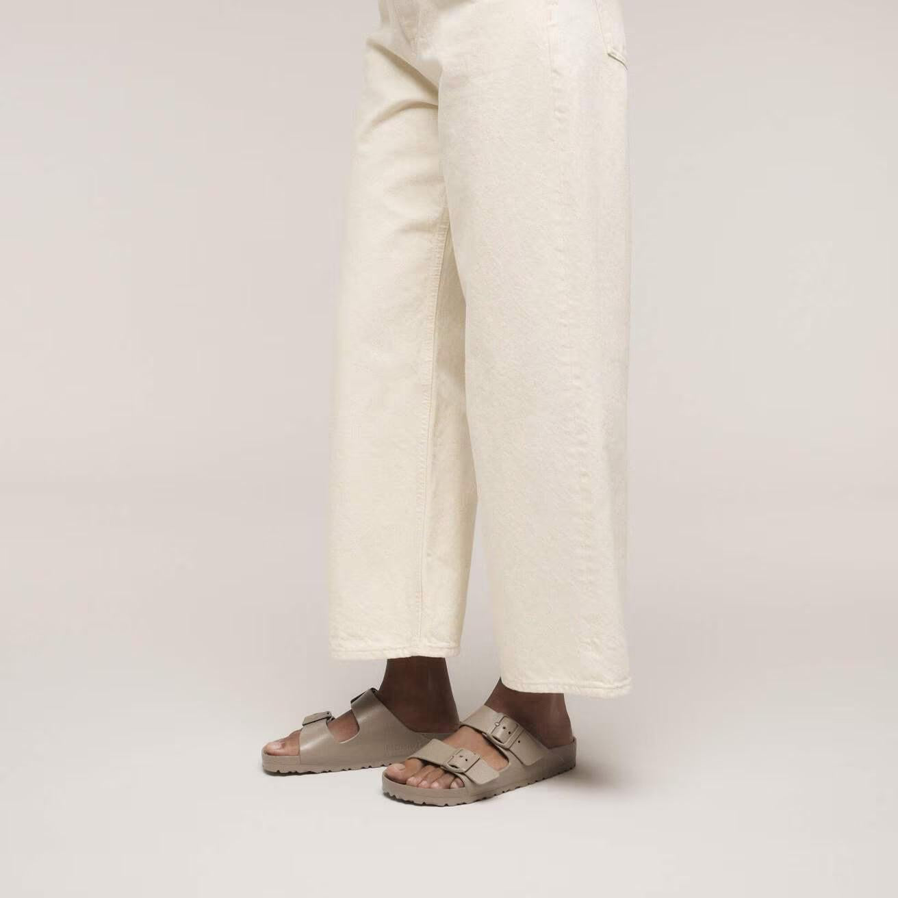 ARIZONA EVA GRAY TAUPE N-LADIES SANDALS-BIRKENSTOCK-JB Evans Fashions & Footwear