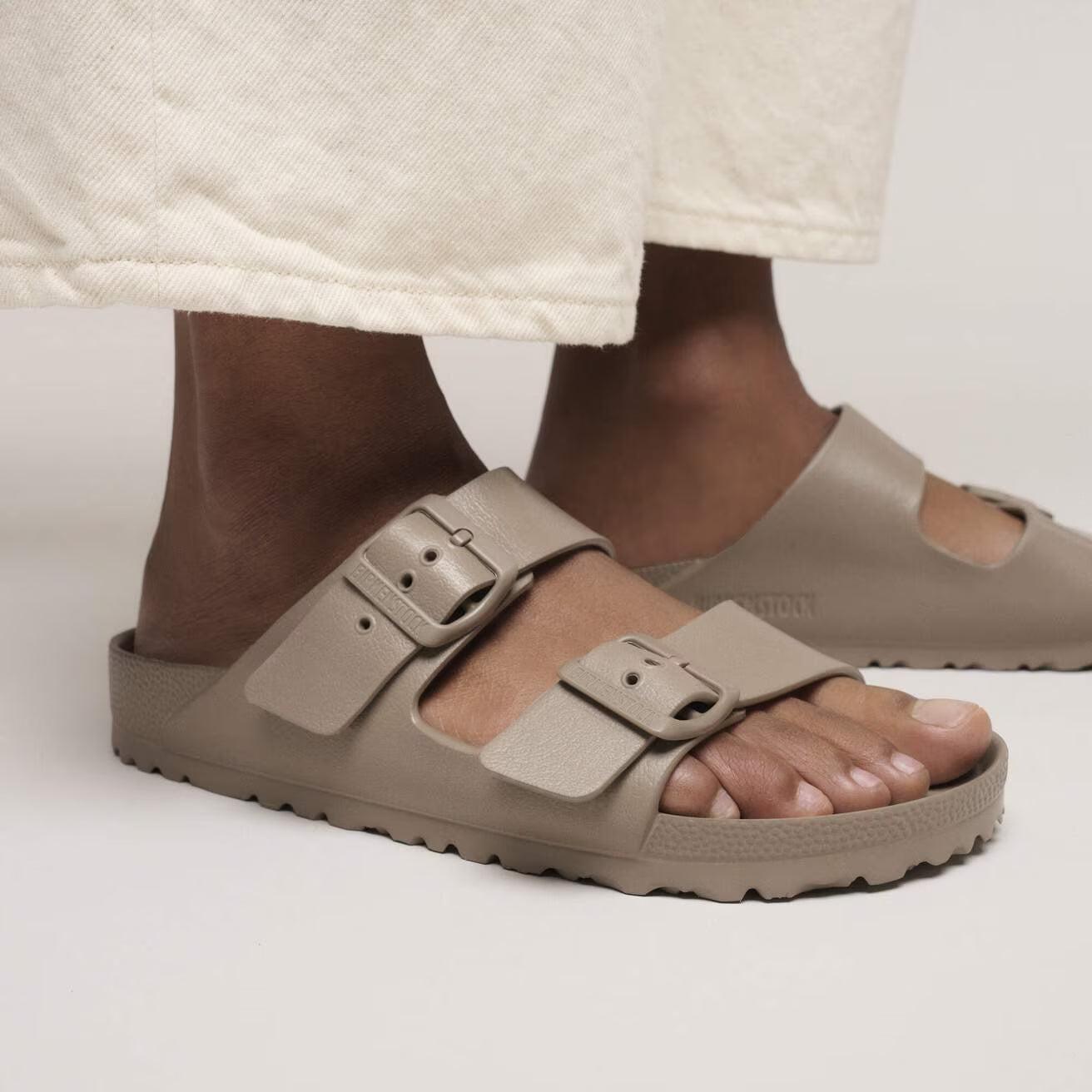 ARIZONA EVA GRAY TAUPE N-LADIES SANDALS-BIRKENSTOCK-JB Evans Fashions & Footwear