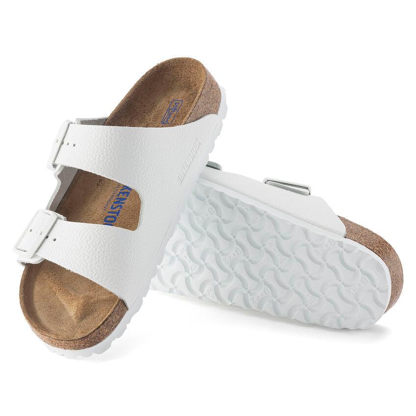 ARIZONA SFB LEATHER WHITE N-LADIES SANDALS-BIRKENSTOCK-JB Evans Fashions & Footwear