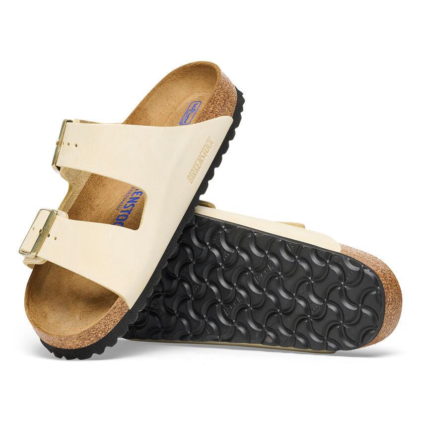 ARIZONA SFB NUBUCK ECRU R-LADIES SANDALS-BIRKENSTOCK-JB Evans Fashions & Footwear