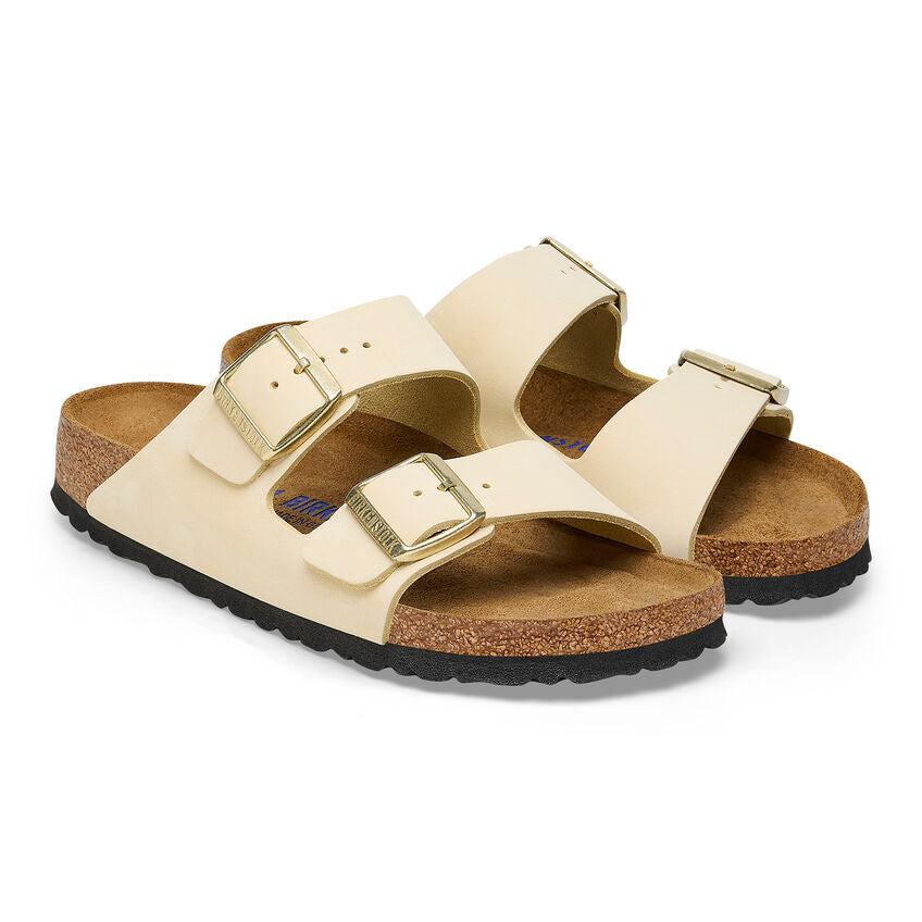 ARIZONA SFB NUBUCK ECRU R-LADIES SANDALS-BIRKENSTOCK-JB Evans Fashions & Footwear