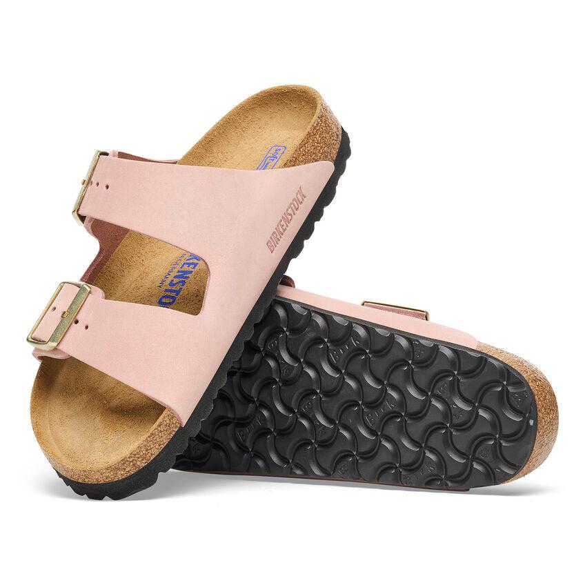ARIZONA SFB NUBUCK SOFT PINK R-LADIES SANDALS-BIRKENSTOCK-JB Evans Fashions & Footwear