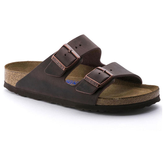 ARIZONA SOFT FOOTBED HABANA OILED LEATHER REGULAR-SANDALS-BIRKENSTOCK-JB Evans Fashions & Footwear