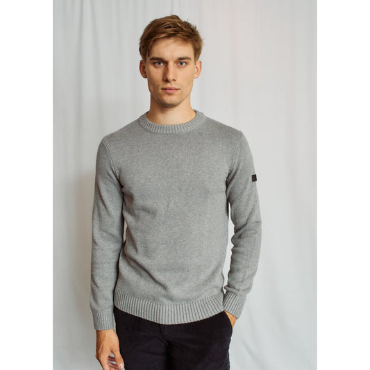 AZURE CREW NECK SWEATER-MENS SWEATERS & KNITS-BRUUN STENGADE-JB Evans Fashions & Footwear