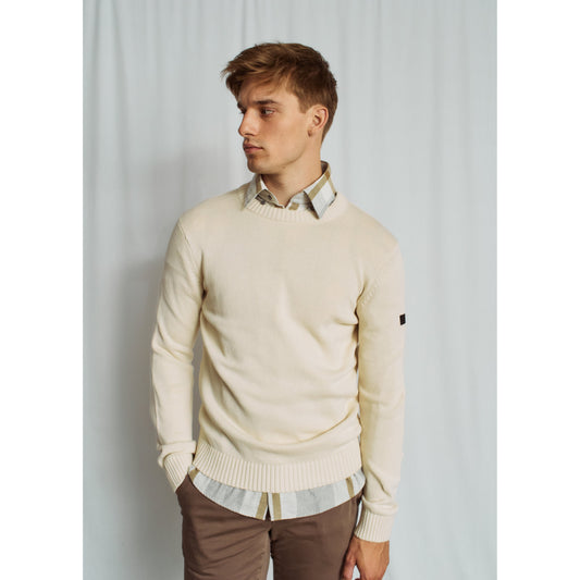 AZURE CREW NECK SWEATER-MENS SWEATERS & KNITS-BRUUN STENGADE-JB Evans Fashions & Footwear