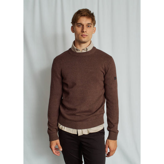 AZURE CREW NECK SWEATER-MENS SWEATERS & KNITS-BRUUN STENGADE-JB Evans Fashions & Footwear