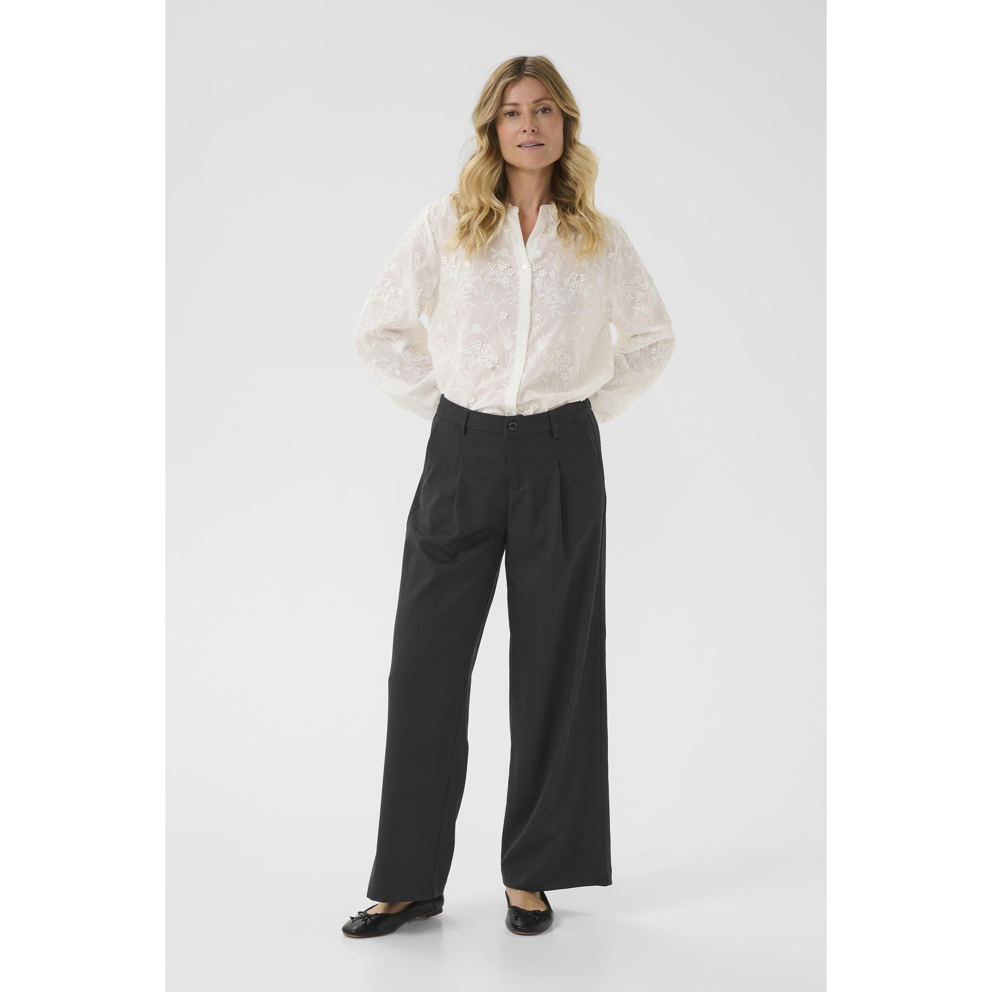 BABETH BENCON PANT-LADIES DRESS PANTS-CREAM-JB Evans Fashions & Footwear