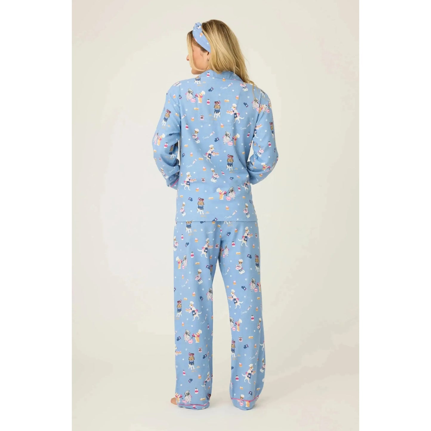 BAKED WOOF LOVE FLANNEL PJ SET-LADIES LOUNGE & SLEEPWEAR-PJ SALVAGE-JB Evans Fashions & Footwear