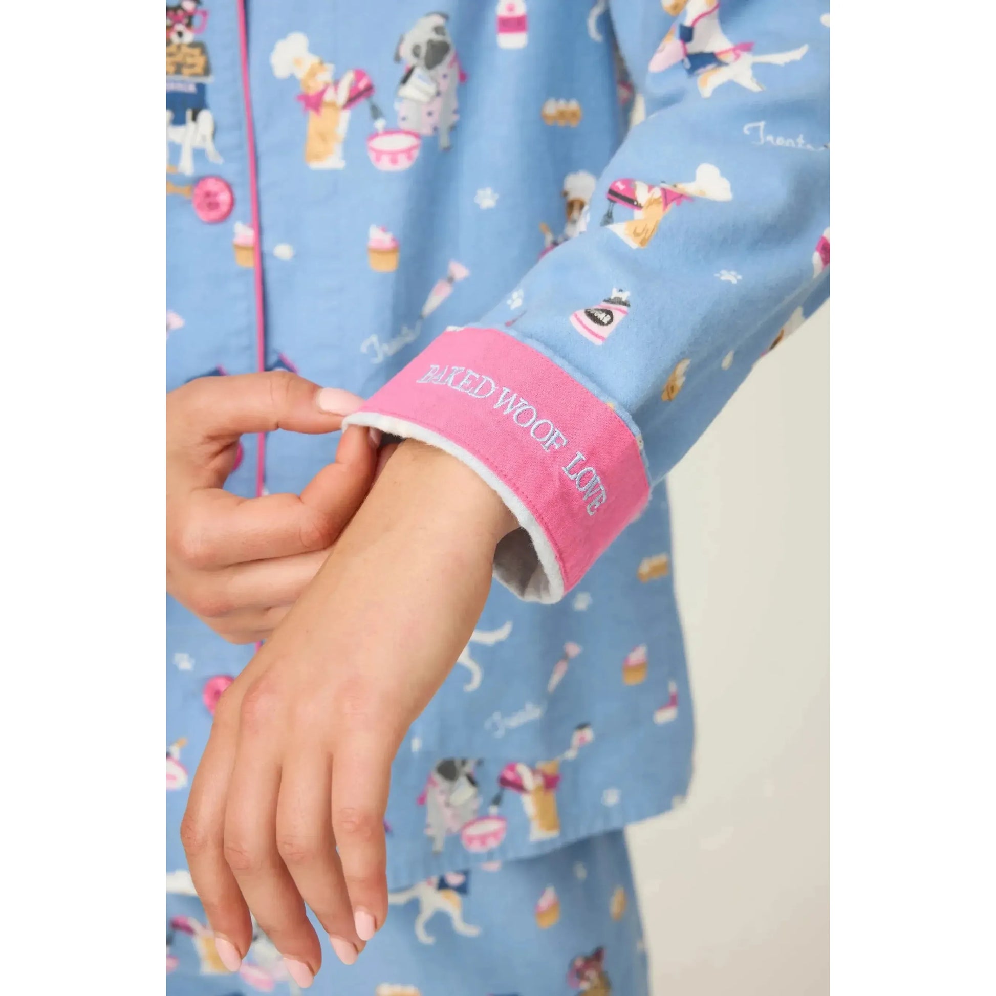 BAKED WOOF LOVE FLANNEL PJ SET-LADIES LOUNGE & SLEEPWEAR-PJ SALVAGE-JB Evans Fashions & Footwear