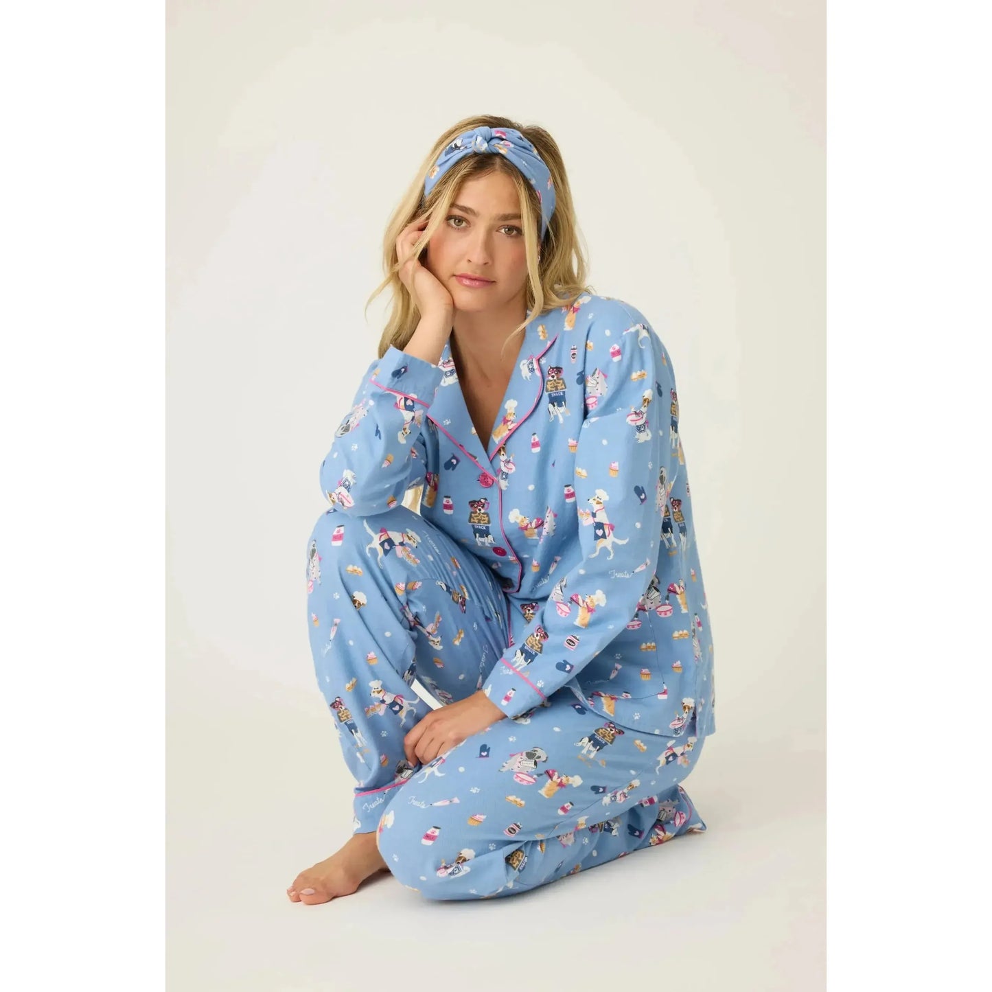 BAKED WOOF LOVE FLANNEL PJ SET-LADIES LOUNGE & SLEEPWEAR-PJ SALVAGE-JB Evans Fashions & Footwear