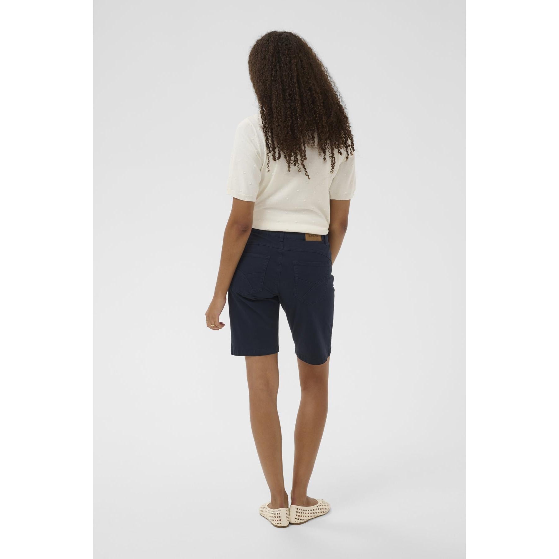BERTA TWILL SHORT - COCO FIT-LADIES SHORTS-CREAM-JB Evans Fashions & Footwear