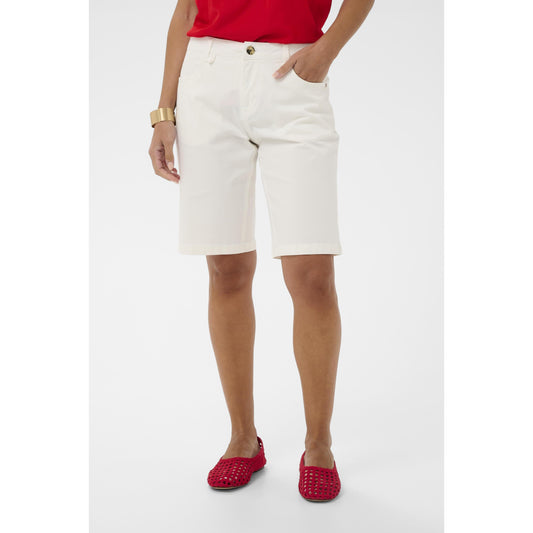BERTA TWILL SHORTS - COCO FIT-LADIES SHORTS-CREAM-JB Evans Fashions & Footwear