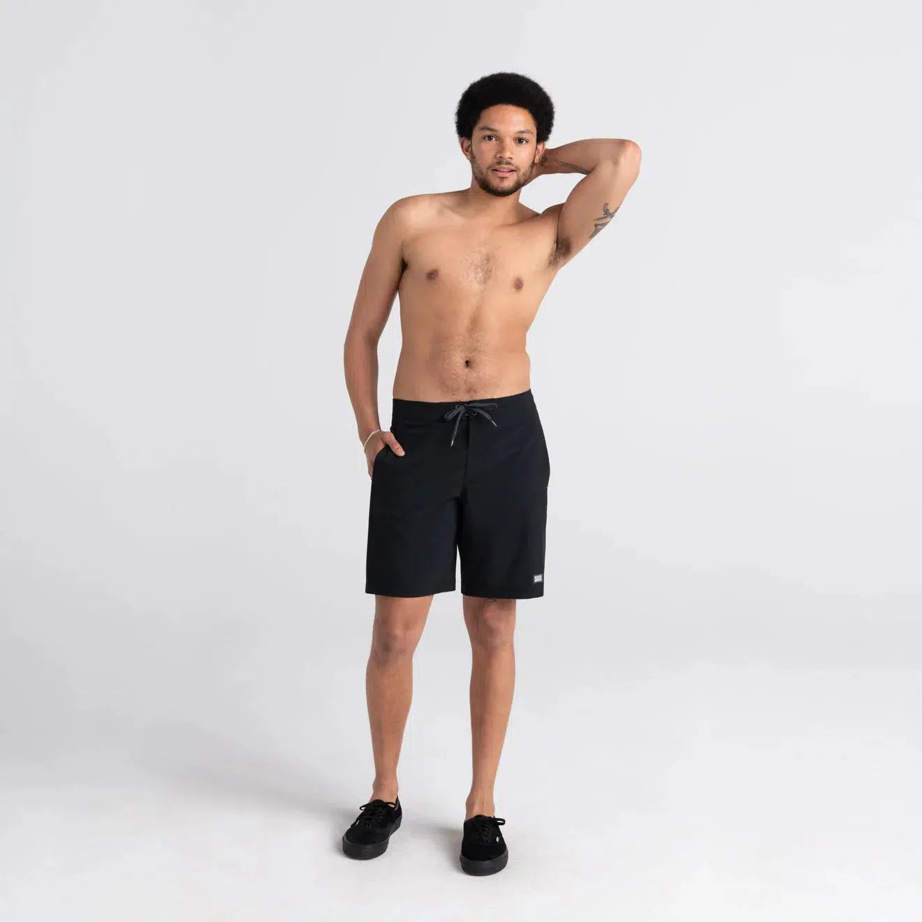 BETAWAVE 2N1 BOARDIE 9" - BLACK-MENS SHORTS & SWIM-SAXX UNDERWEAR-JB Evans Fashions & Footwear