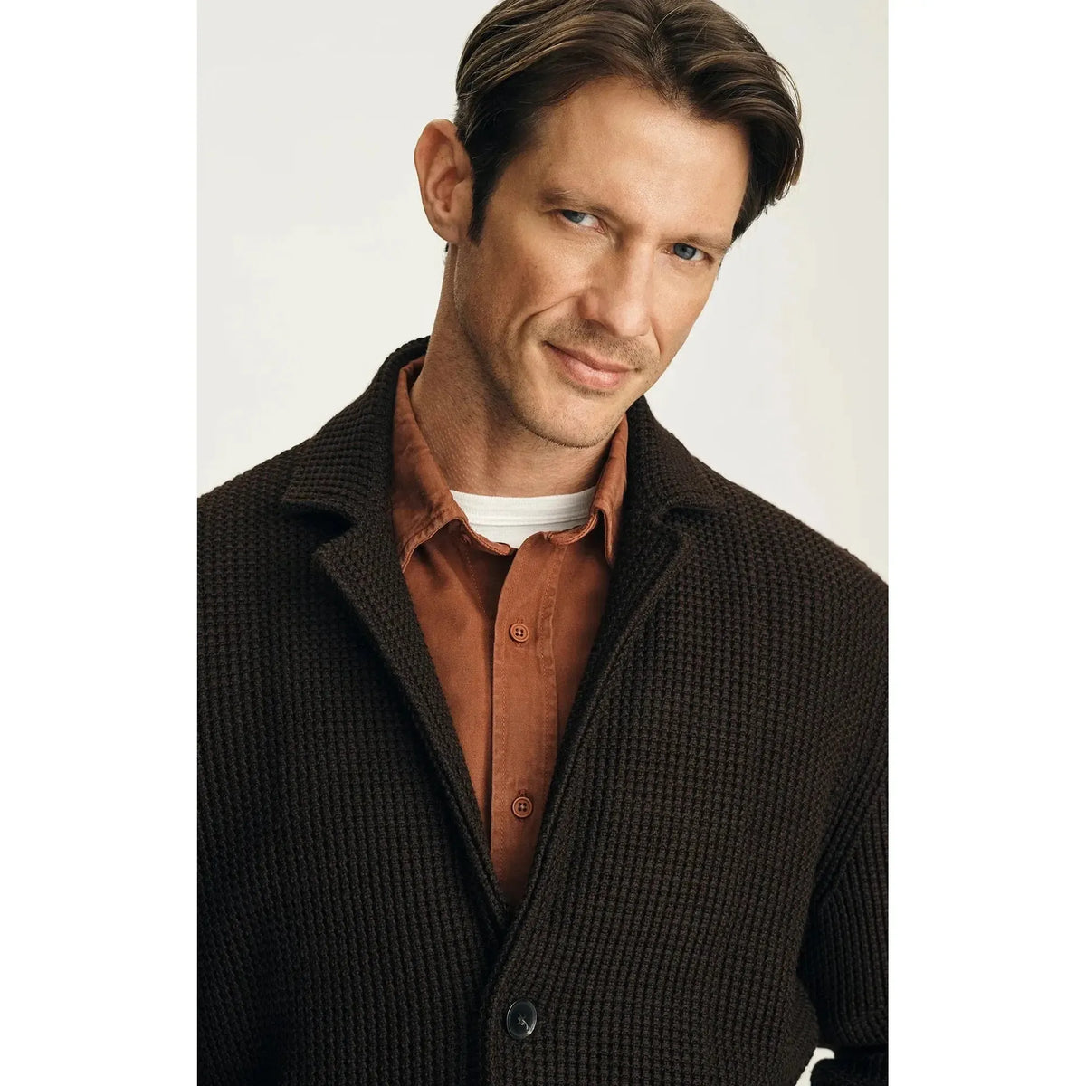 BIRCH SWEATER BLAZER BROWN-MENS SWEATERS & KNITS-34 HERITAGE-JB Evans Fashions & Footwear