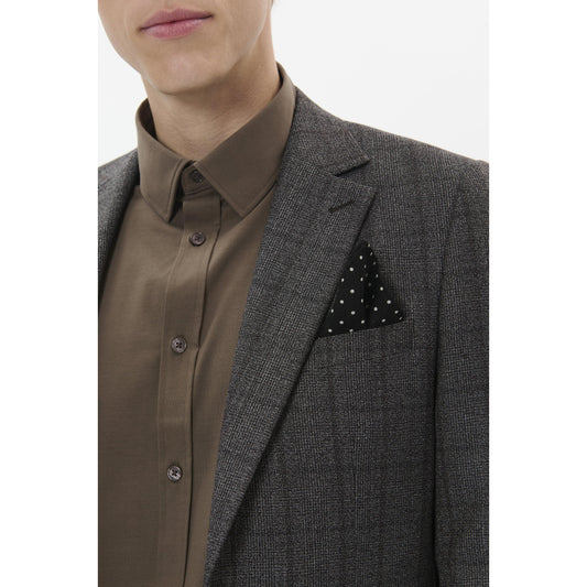 BLACK WITH DOT HANKIE-MENS POCKET SQUARES-MATINIQUE-JB Evans Fashions & Footwear
