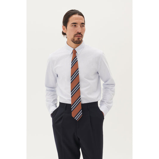 BLOCK STRIPE TIE-30207652-181148-CAFEREG-MENS TIES-MATINIQUE-JB Evans Fashions & Footwear