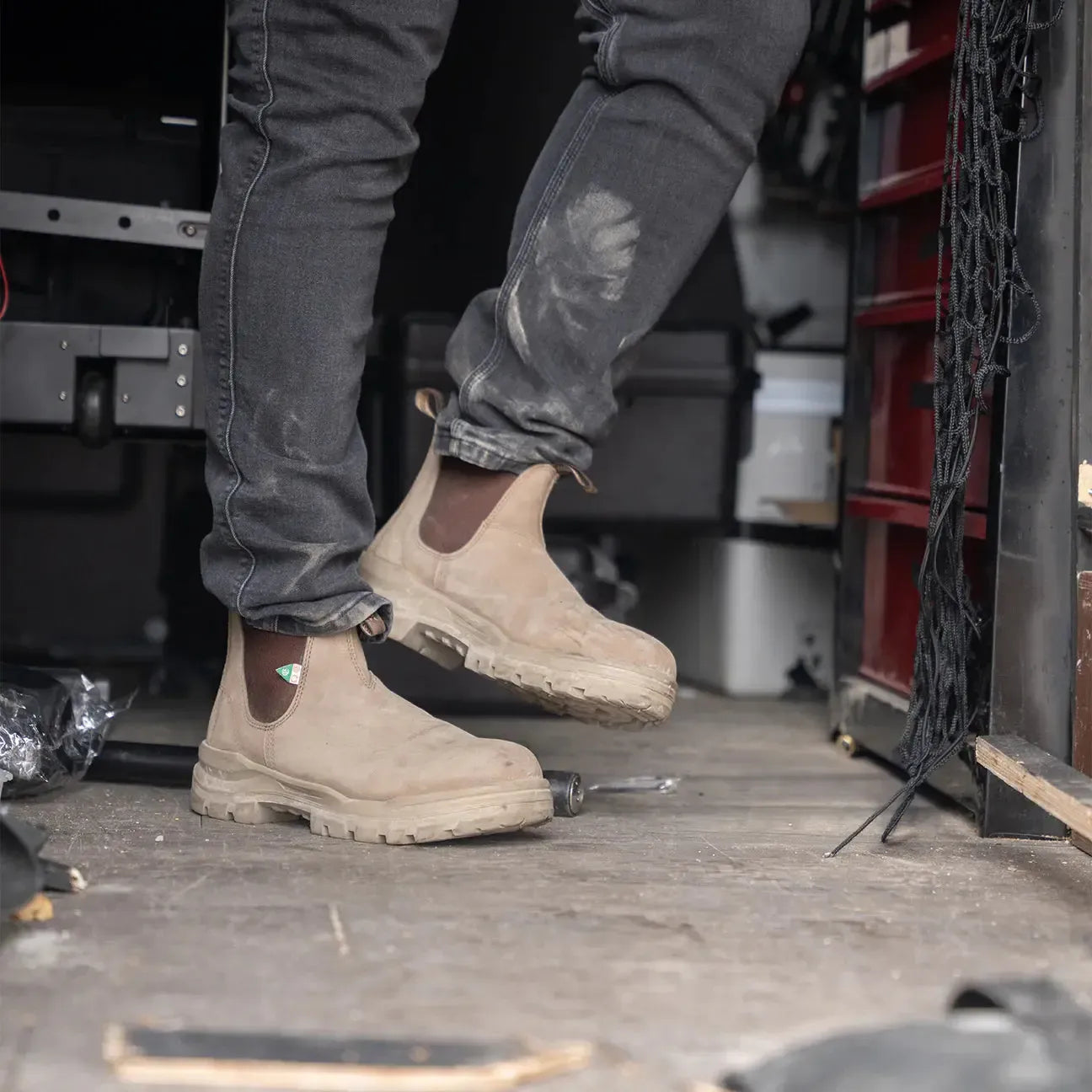 BLUNDSTONE ROTOFLEX WORK & SAFETY STONE-UNISEX BOOTS-BLUNDSTONE-JB Evans Fashions & Footwear