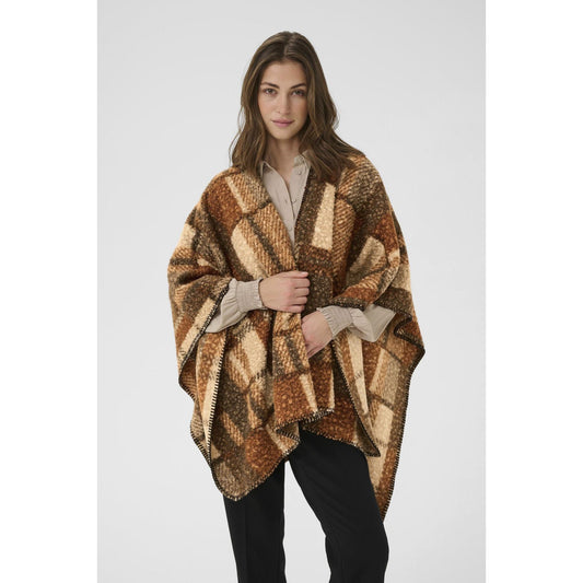 BLYE TEDDY CAPE-LADIES SWEATERS & KNITS-CREAM-JB Evans Fashions & Footwear