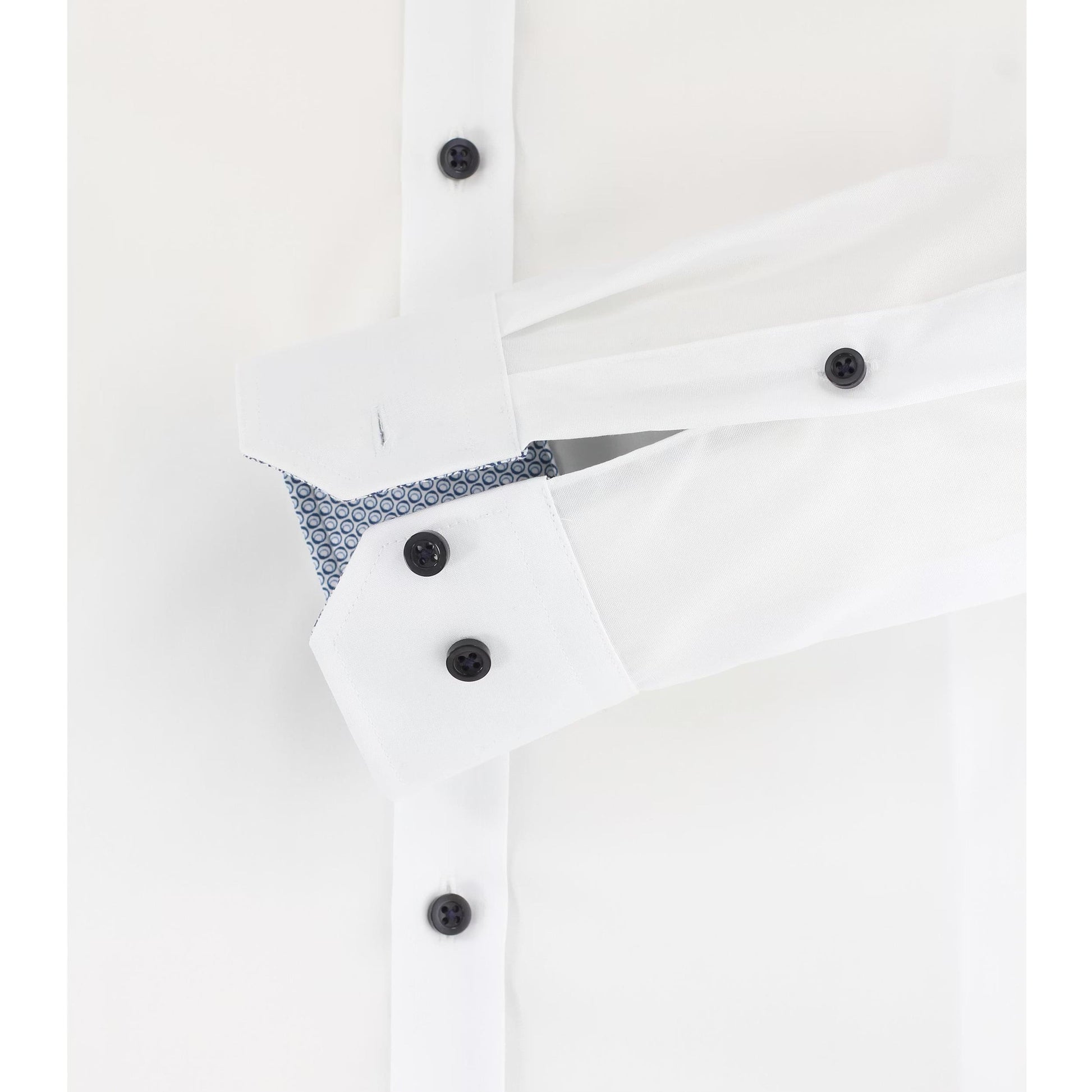 BODY FIT CONTRAST NAVY BUTTON-MENS DRESS SHIRTS-VENTI-JB Evans Fashions & Footwear