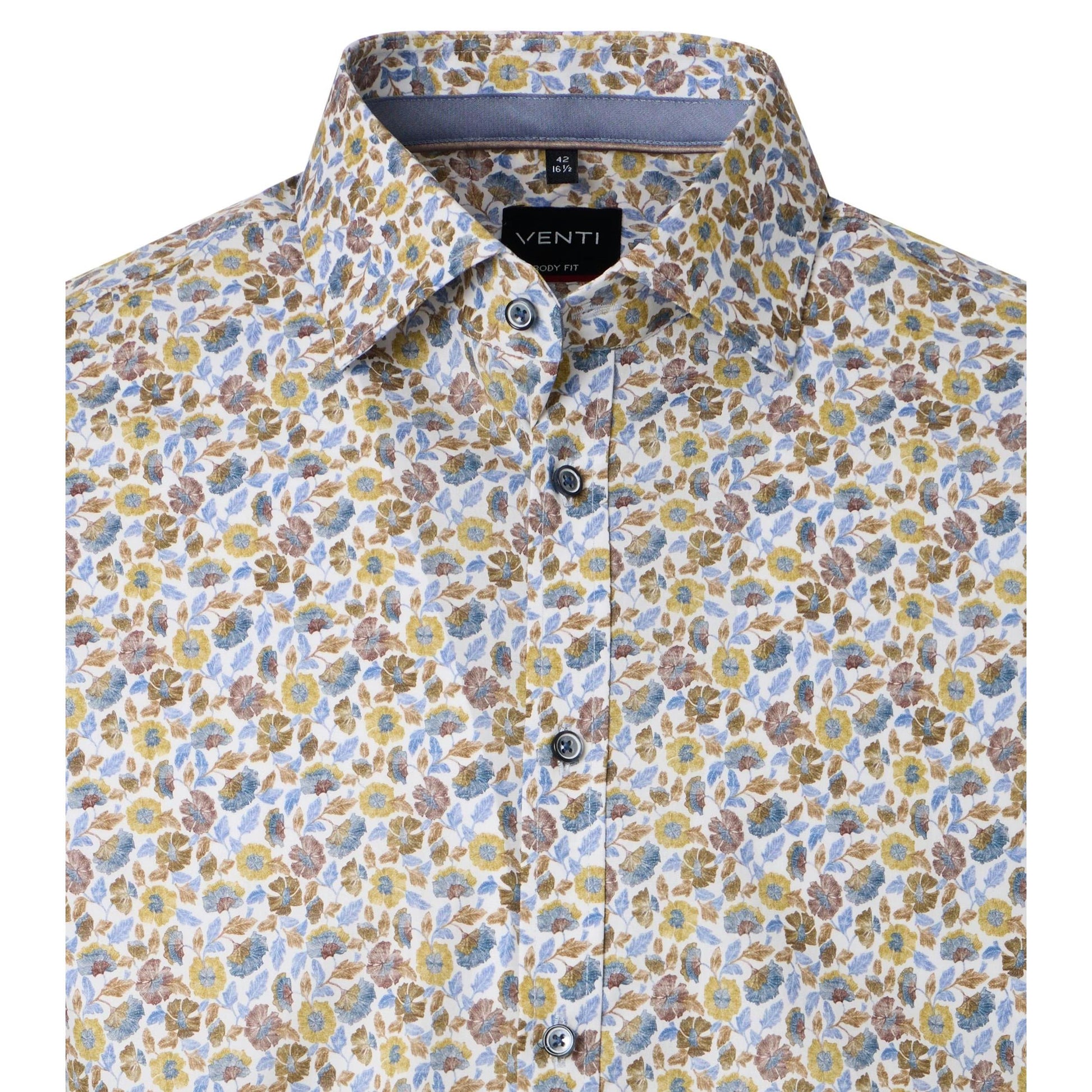 BODY FIT FLORAL PRINT-MENS DRESS SHIRTS-VENTI-JB Evans Fashions & Footwear