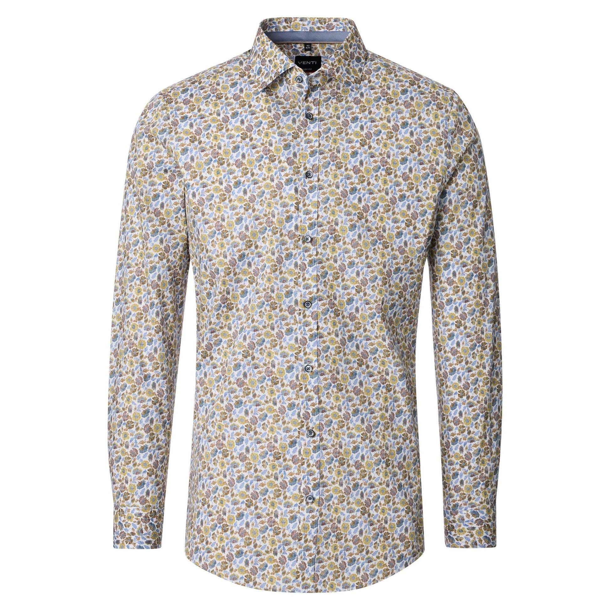 BODY FIT FLORAL PRINT-MENS DRESS SHIRTS-VENTI-JB Evans Fashions & Footwear