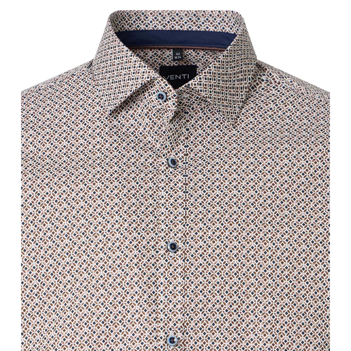 BODY FIT GEO PATTERN-MENS DRESS SHIRTS-VENTI-JB Evans Fashions & Footwear
