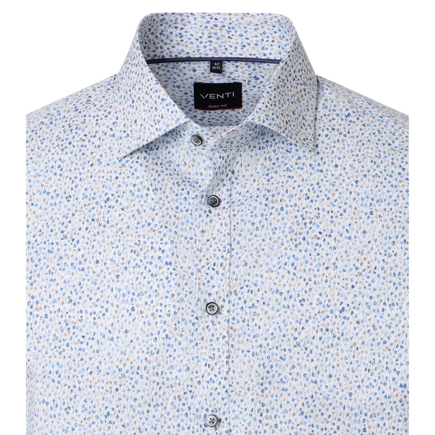 BODY FIT MINI FLORAL PRINT-MENS DRESS SHIRTS-VENTI-JB Evans Fashions & Footwear