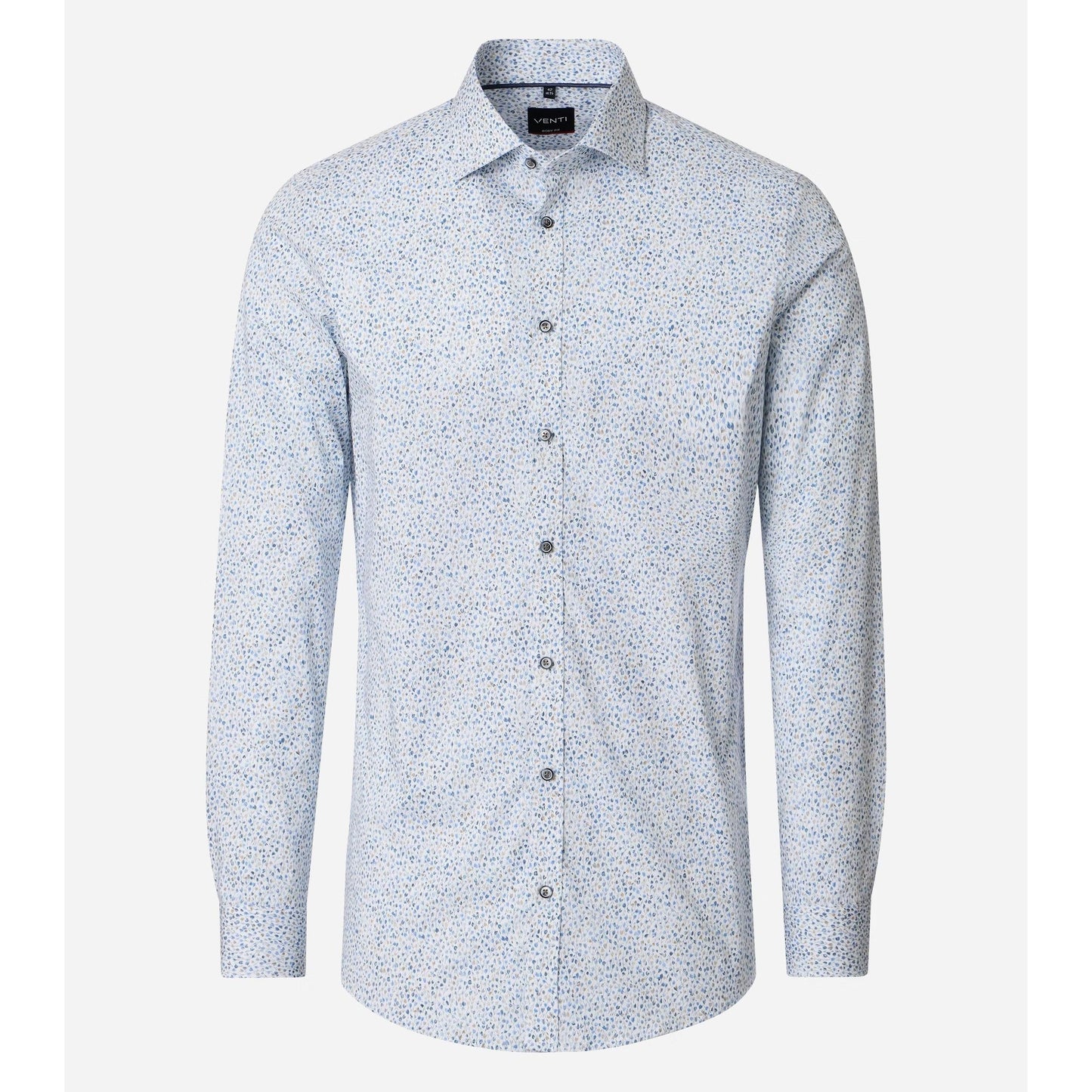BODY FIT MINI FLORAL PRINT-MENS DRESS SHIRTS-VENTI-JB Evans Fashions & Footwear