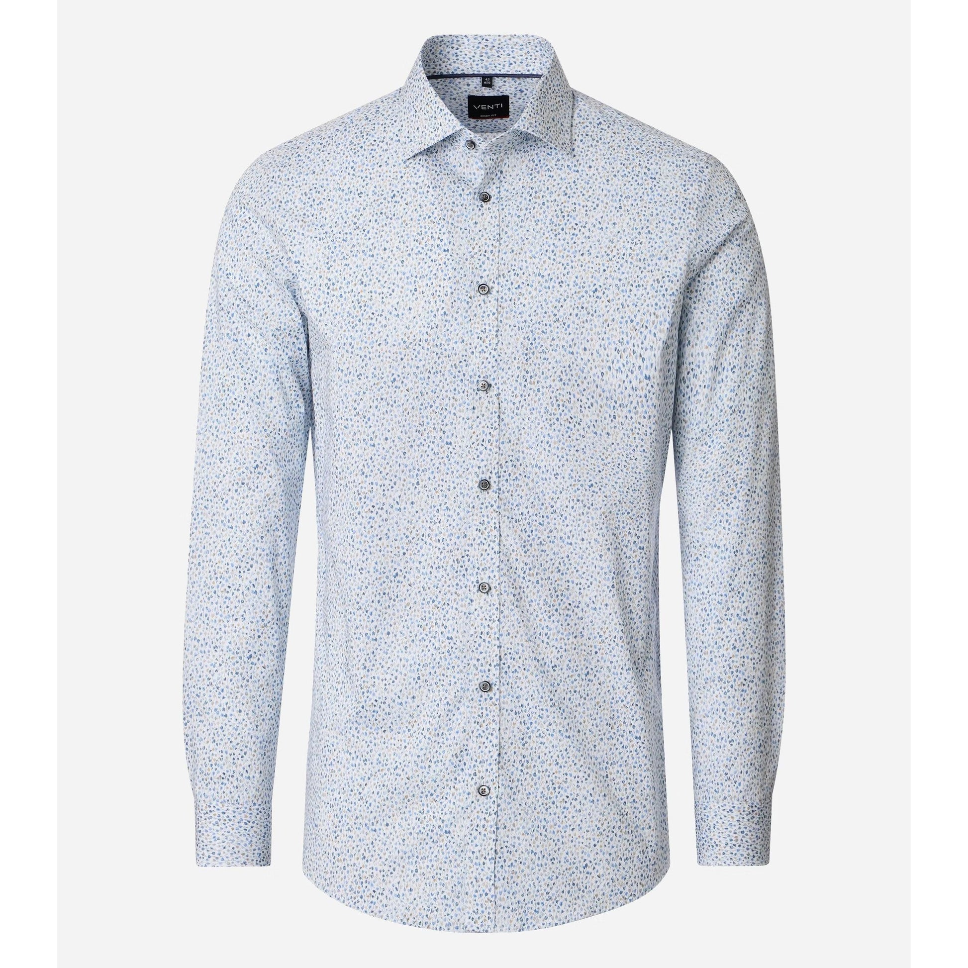 BODY FIT MINI FLORAL PRINT-MENS DRESS SHIRTS-VENTI-JB Evans Fashions & Footwear