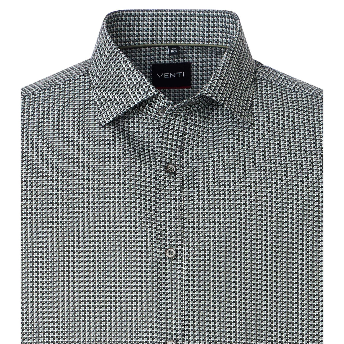 BODY FIT MINI PRINT-MENS DRESS SHIRTS-VENTI-JB Evans Fashions & Footwear