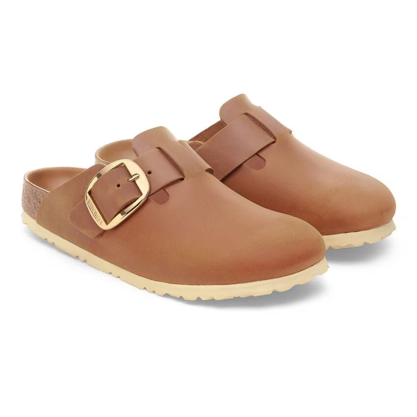 BOSTON BIG BUCKLE OILED COGNAC N-SANDALS-BIRKENSTOCK-JB Evans Fashions & Footwear