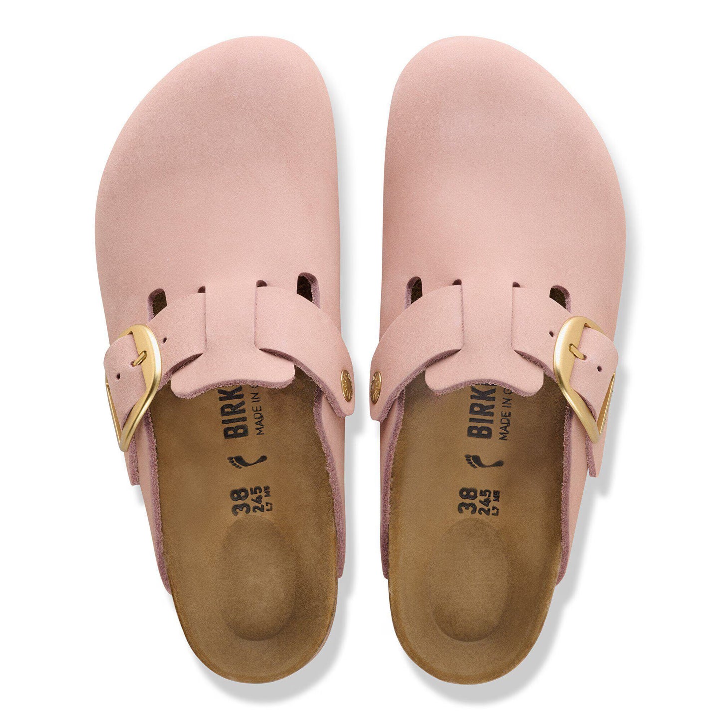 BOSTON BIG BUCKLE SOFT PINK N-LADIES SANDALS-BIRKENSTOCK-JB Evans Fashions & Footwear