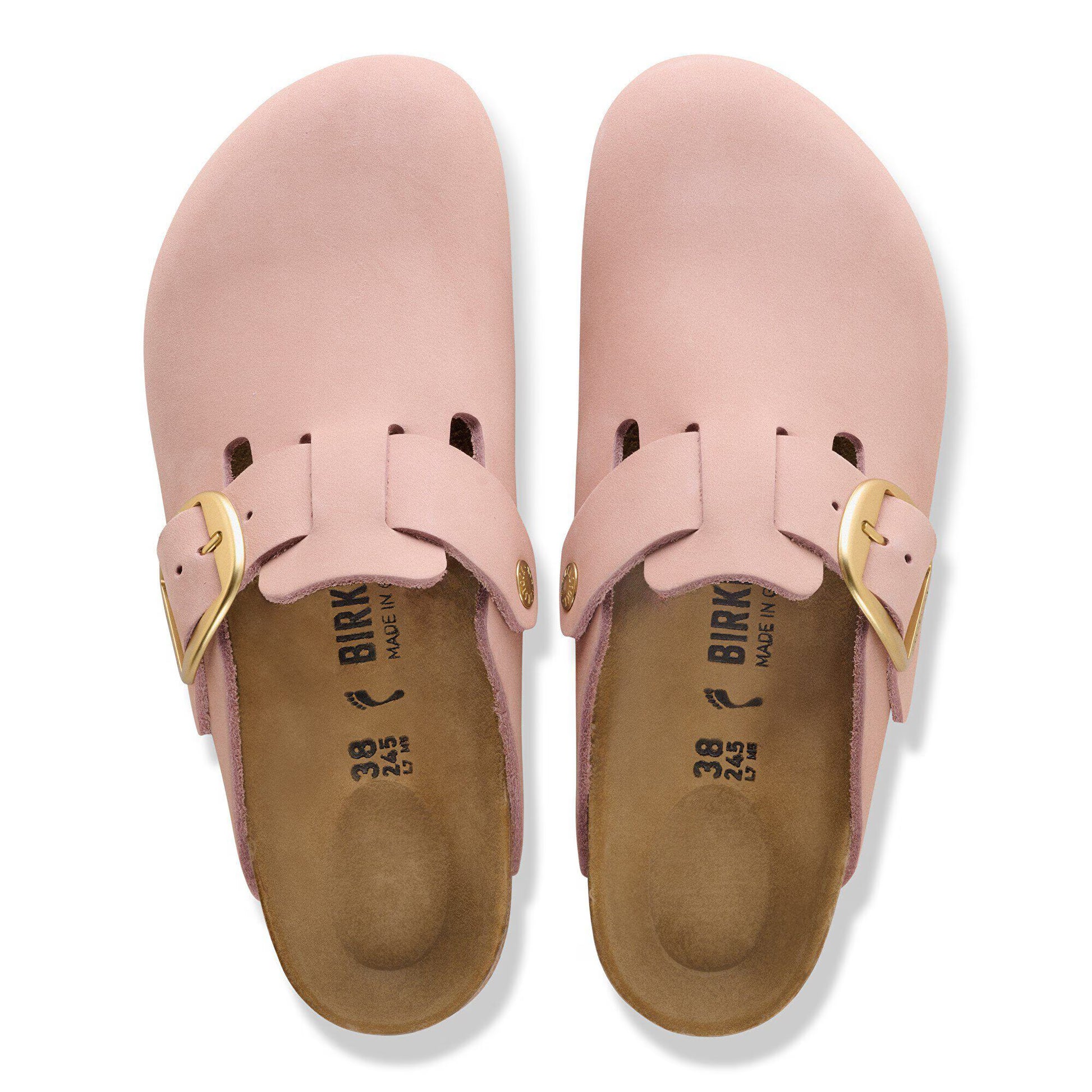 BOSTON BIG BUCKLE SOFT PINK N-LADIES SANDALS-BIRKENSTOCK-JB Evans Fashions & Footwear