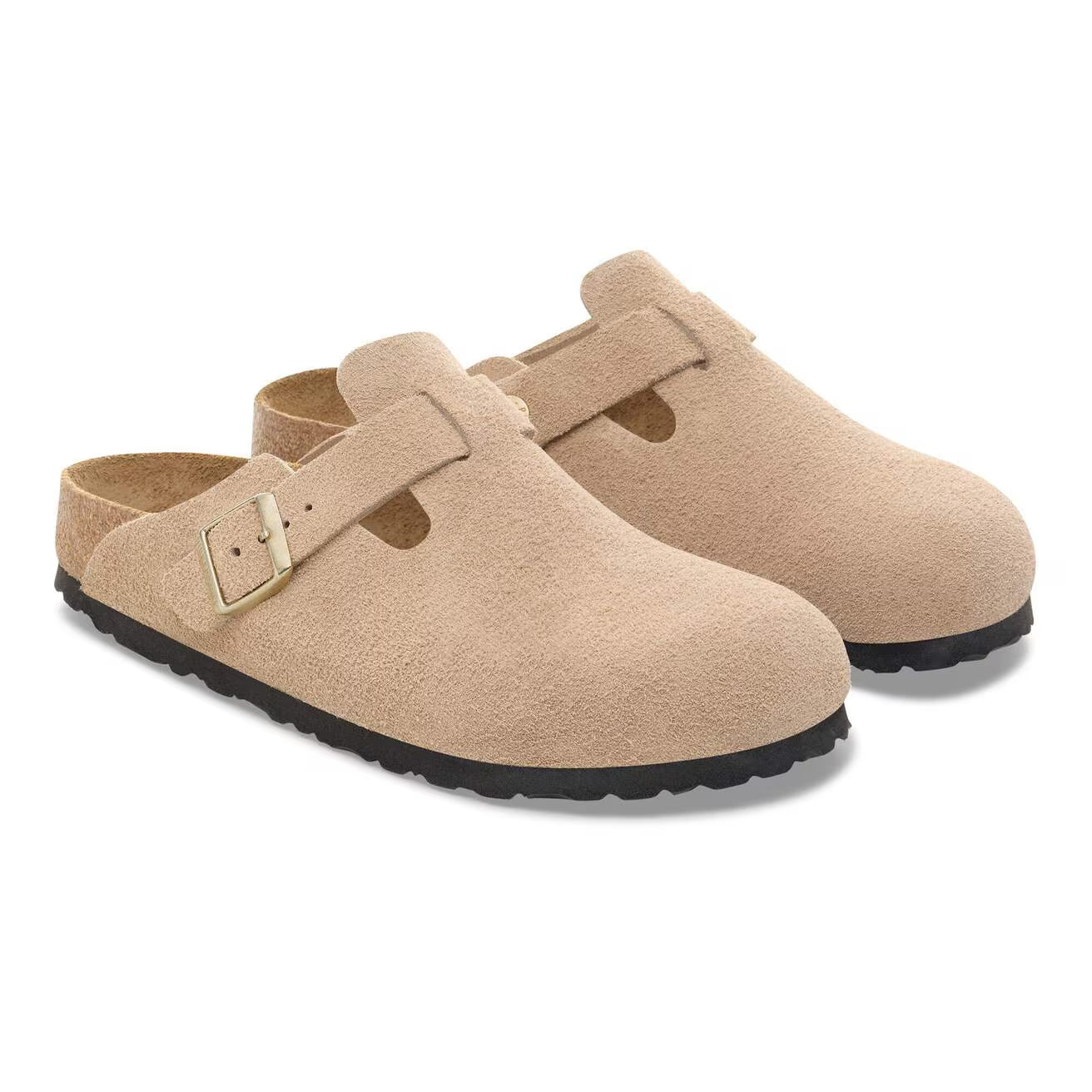 BOSTON SUEDE SANDCASTLE N-LADIES SANDALS-BIRKENSTOCK-JB Evans Fashions & Footwear