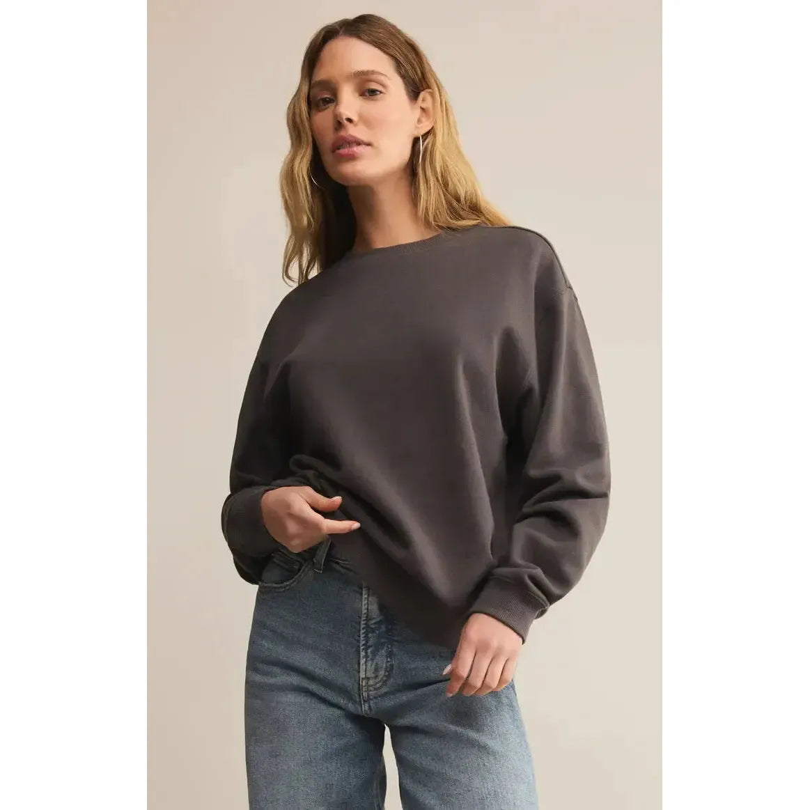 BOYFRIEND COTTON SWEATSHIRT-LADIES LOUNGE & SLEEPWEAR-Z SUPPLY-JB Evans Fashions & Footwear