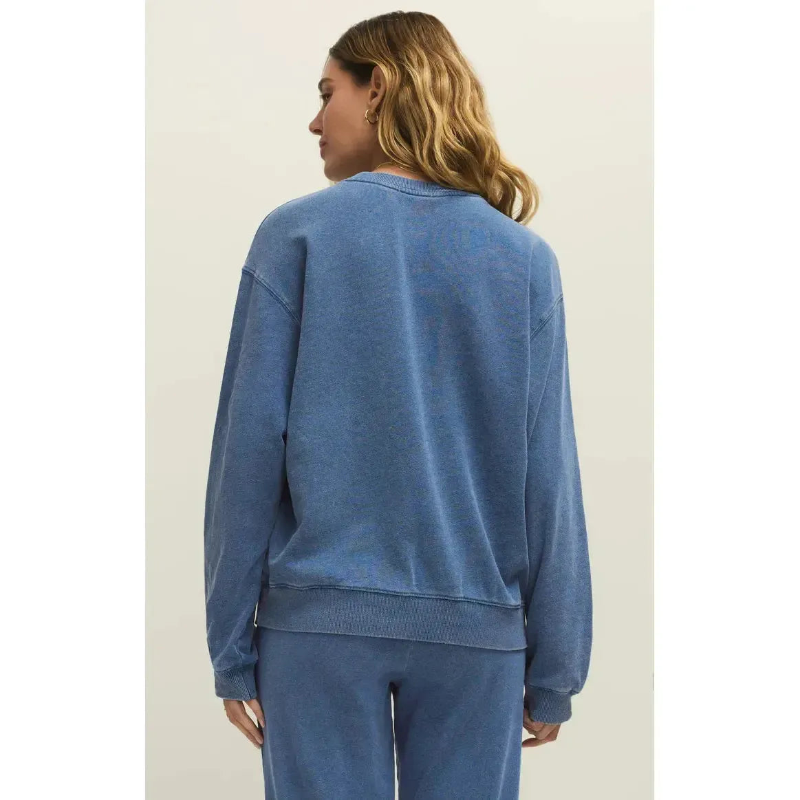 BOYFRIEND DENIM SWEATSHIRT-LADIES LOUNGE & SLEEPWEAR-Z SUPPLY-JB Evans Fashions & Footwear