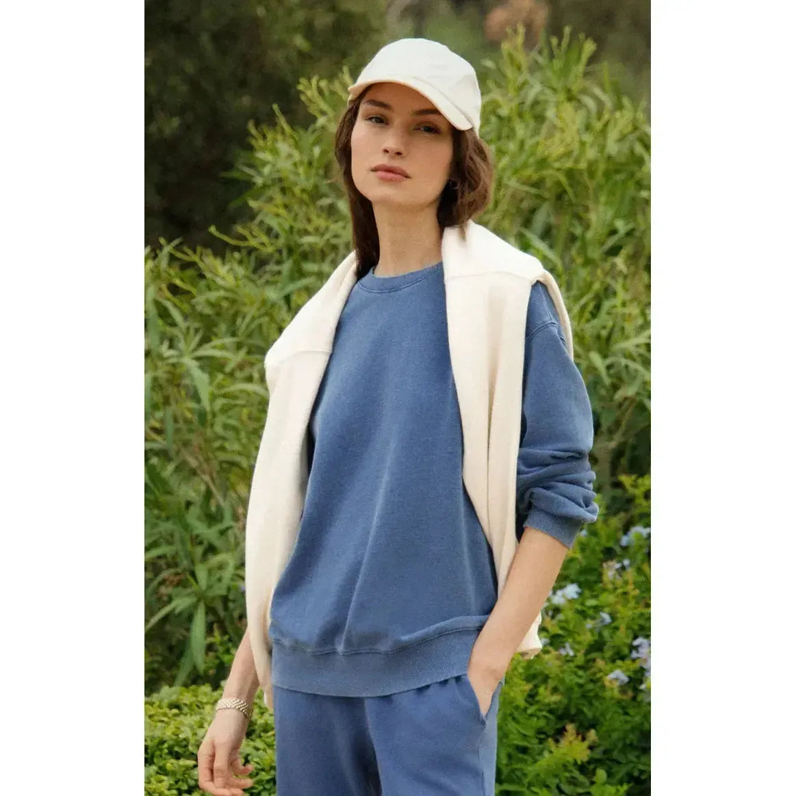 BOYFRIEND DENIM SWEATSHIRT-LADIES LOUNGE & SLEEPWEAR-Z SUPPLY-JB Evans Fashions & Footwear