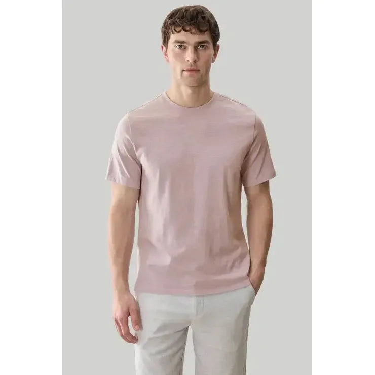 BRIGHTWOOD SS SLUB T-SHIRT-MENS T-SHIRTS & POLO'S-ROBERT BARAKETT-JB Evans Fashions & Footwear