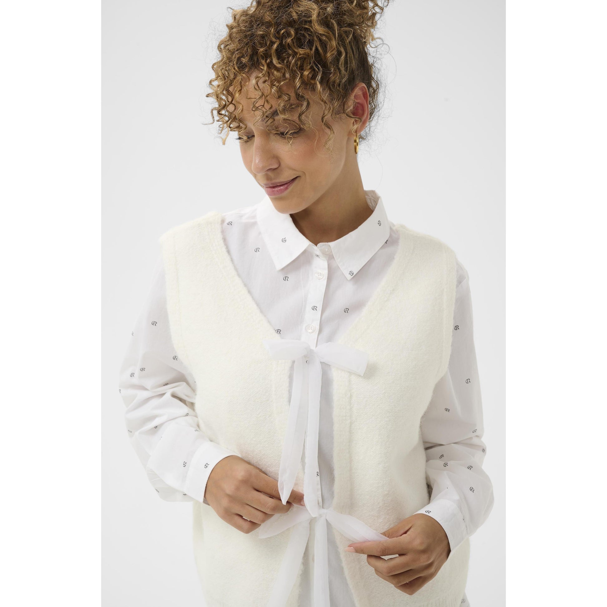 BULP KNIT VEST-LADIES SWEATERS & KNITS-CREAM-JB Evans Fashions & Footwear